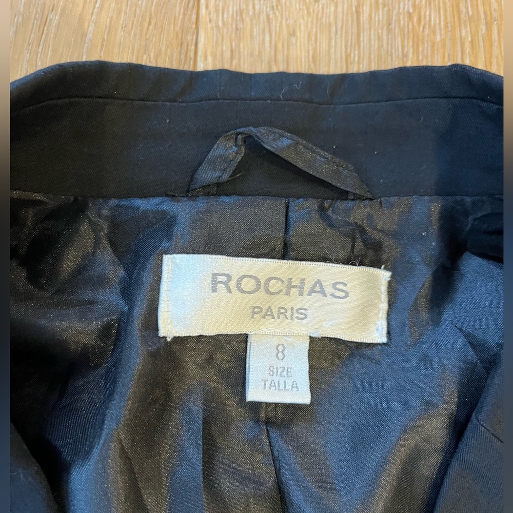 Rochas Paris black blazer jacket size 8 - Picture 3 of 6